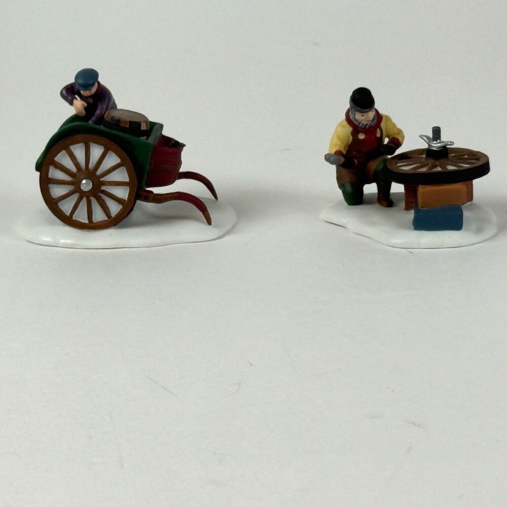 Charming Hand-Painted Vintage Figurines  Wheelwright Craft Scene Collectibles  N